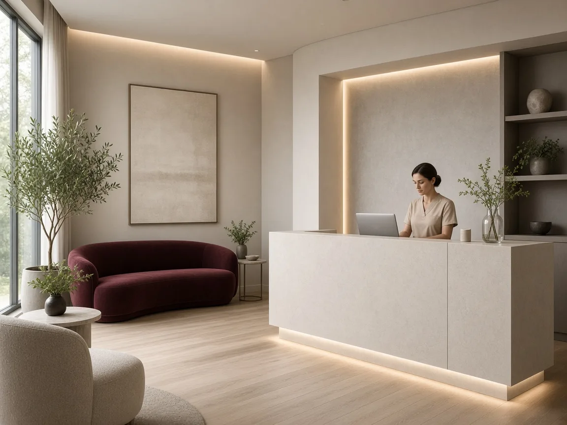 Modern aesthetic clinic reception